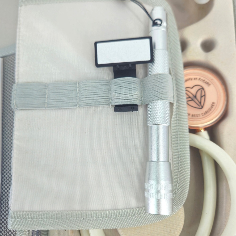 FriCARE Rose Gold Dual Head Stethoscope w carrying case & light Medical Dr Nurse - Picture 5 of 13